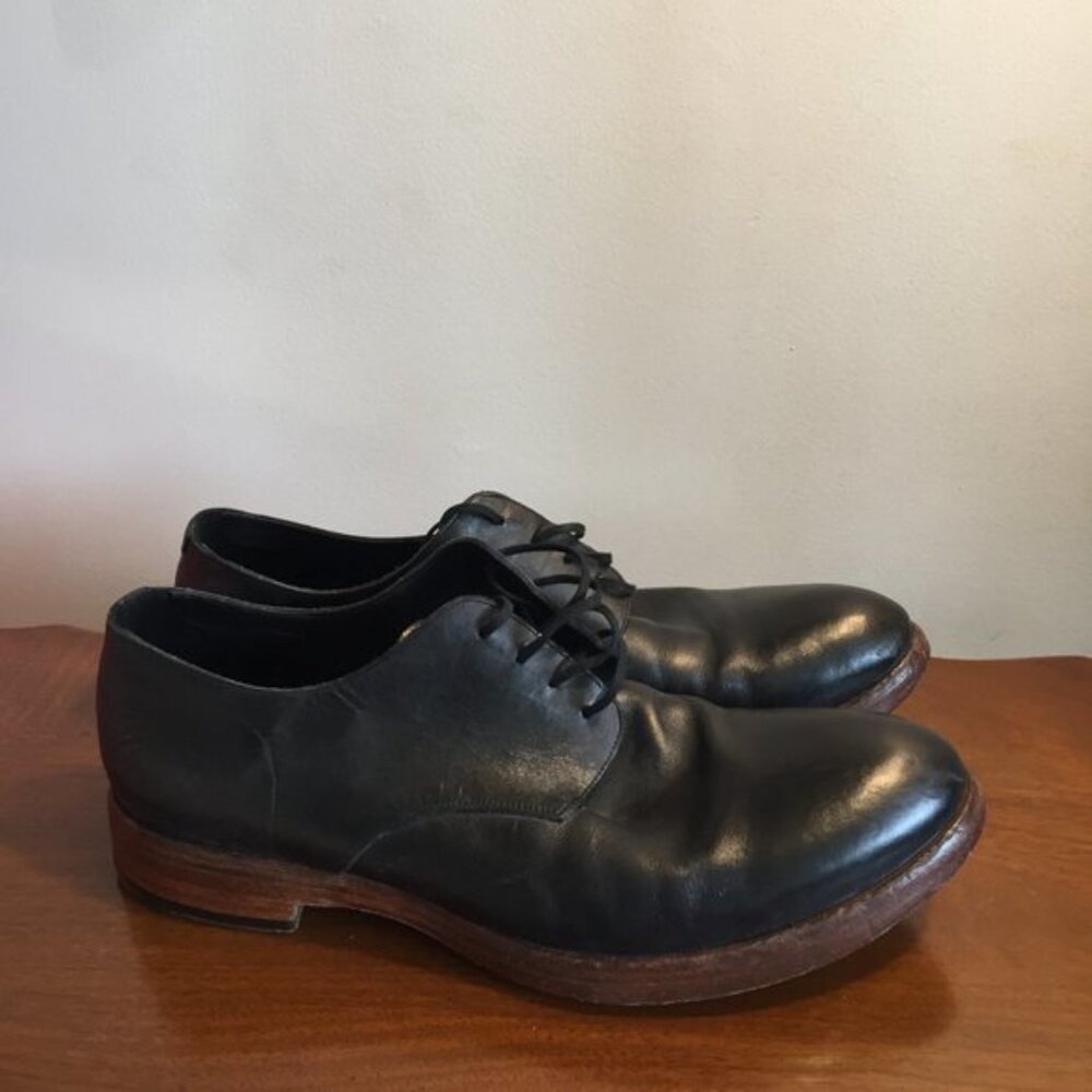MENS ROCCO P LEATHER DRESS SHOES SIZE 425 - Picture 3 of 3